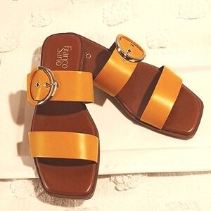 GORGEOUS ⚜️Franco Sarto Buckle Slide Sandal. 10 🍊 Classic! NEW